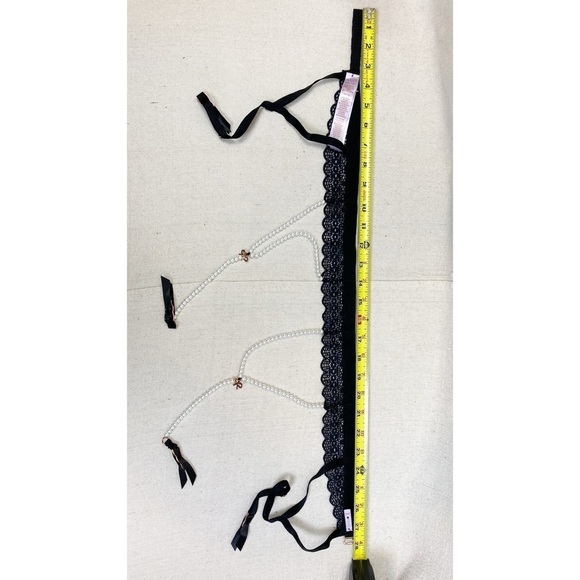 Savage X Fenty Black and faux Pearl Garter belt - Picture 7 of 7